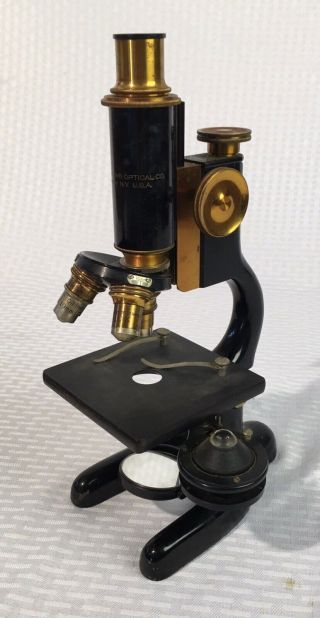Antique Bausch & Lomb Brass Patent Monocular Microscope