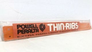 1990 Nos Powell Peralta Thin Ribs Orange Rib Bones Skateboard Rails Vintage