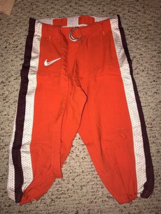 2014 Nike Virginia Tech Hokies 31 Brandon Facyson Orange Game Football Pants