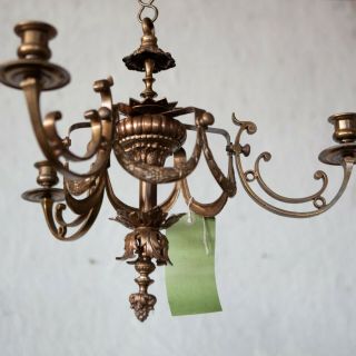3 arm decorative brass chandelier 2
