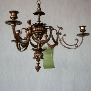 3 arm decorative brass chandelier 3