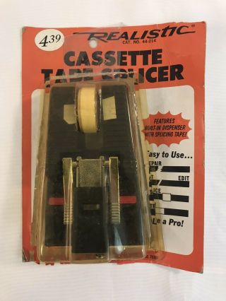 Vintage Realistic Cassette Tape Splicer No.  44 - 214 (hd28)