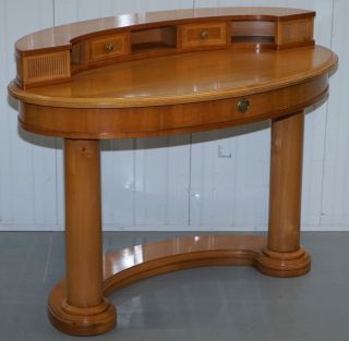 Rrp £3000 Stunning Selva Hand Made In Italy Walnut Dressing Table Curved Kidney