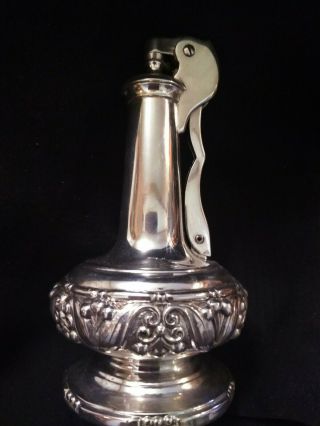 Vintage Ronson Decanter Table Top Silver Plated Cigarette Lighter