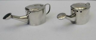 Vintage Japanese 950 Sterling Silver Watering Can Salt & Pepper Shakers