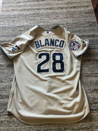 Henry Blanco San Diego Padres Game Worn Game Jersey 2009 40th Anniversary