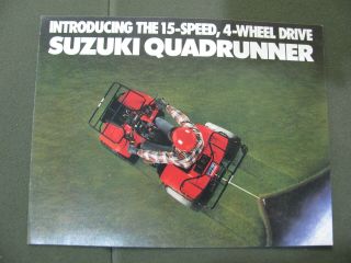 1986 Ish? Suzuki Quadrunner Lt - F4wd Sales Brochure Rare Canadian