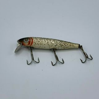 Vintage Pflueger 5 " Mustang Minnow Fishing Lure Silver Flash Tackle