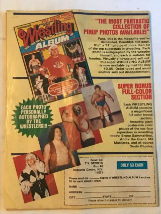 Vintage Sports Review Wrestling 1979 Annual Spring 1979 3