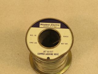 Vintage Western Electric Copper Lashing Wire At 6157 16 Gauge 14 Ounce Roll
