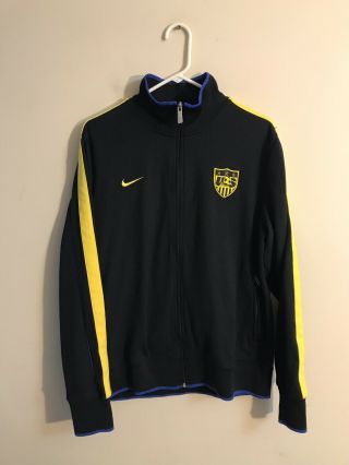 Men’s Nike Us Soccer Nation Team Black Track Jacket Sz Xl Back Spellout