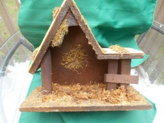 Vintage Handcrafted Christmas Wood Stable/ Creche - Only