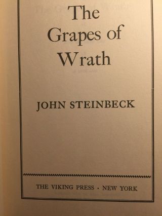 1939 Vintage Steinbeck 