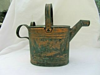 Vintage/antique Copper Watering Can With Lid.  4 Pints No Leaks/dings.