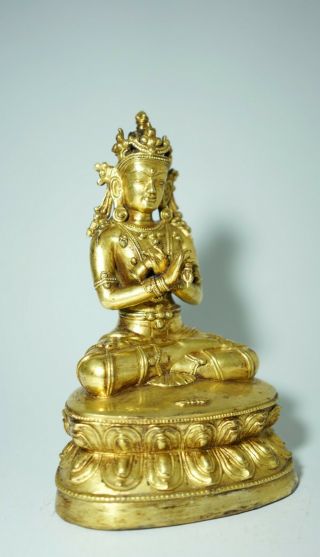 A gilt - bronze figure of Vajradhara Tibet 3