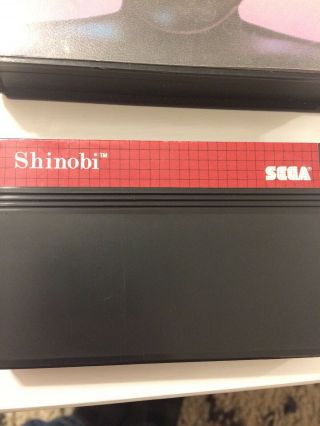 Sega Master System Shinobi Video Game Cartridge Rate Vintage With Case 1988 3