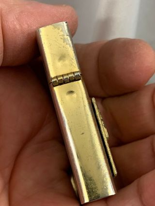 Vintage Florentine 14k Gold Plated Pocket Lighter - Golfer - ARNOLD PALMER 3
