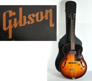 Vintage 1960 Gibson Es - 125t Electric Guitar Archtop Hollow Body W/ Case