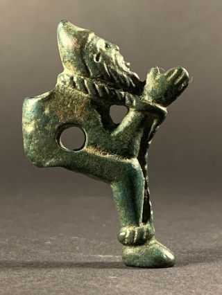 Extremely Rare Ancient Celtic Bronze Captive Amulet Pendant - Circa.  100bc - 100ad