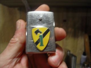 2008 Zippo with 1st Cavalry Division Combat Insignia Badge/service star 2