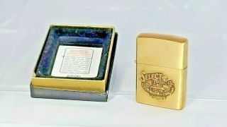1995 Brass Zippo Lighter Select Trading Co Tobaccoville,  Nc -