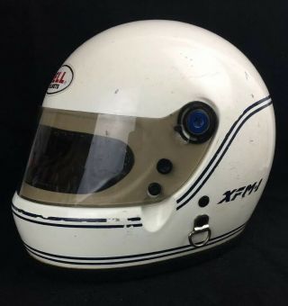 Vintage 1985 Bell Xfm - 1 Indy Racing Helmet Sa85 Size 7 - 1/4 58 Bell Bag