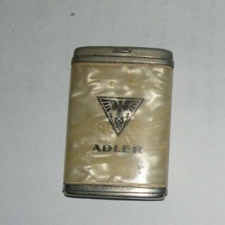 Celluloid Covered Match Safe Cover,  Adler Company Name