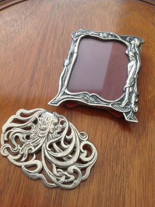 Vintage Jewellery Art Nouveau Style Brooch And Photo Frame - Gorgeous