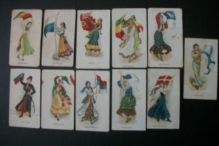 Cigarette Tobacco Cards Wills Vice Regal Flag Girls Of All Nations 1908