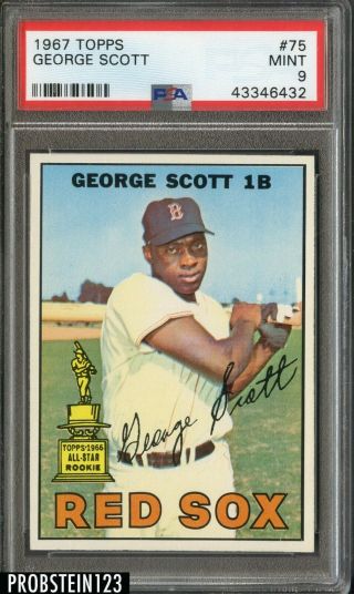 1967 Topps 75 George Scott Boston Red Sox Psa 9