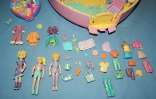 1992 Vintage Bluebird Lucy Locket Large Polly Pocket Play Case with 3