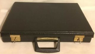 Vintage Retro Lockable Audio Cassette Tape Storage Briefcase Carry Case With Key