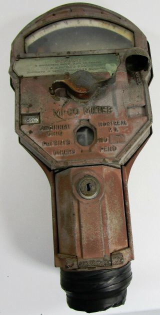 Antique Vintage Parking Meter Ohio Mi - Co Meter Michaels Art Bronze Co.  Ky