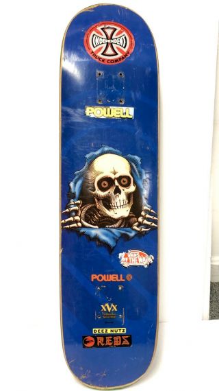 Vintage 2001 Powell Peralta Ripper 25th Anniversary Skateboard Deck Slick Bones