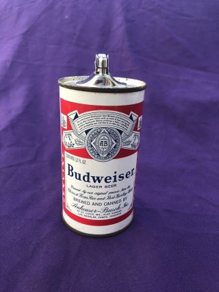 Vintage Budweiser Beer Can Table Top Lighter Kramer Products Co.  5 5/8 "