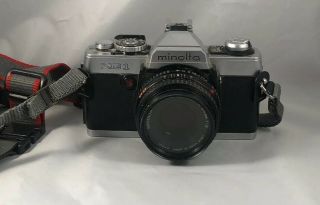 Vintage Minolta Xg1 Film Camera With Minolta Md Rokkor - X 45mm 1:2 Lens