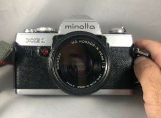 Vintage Minolta XG1 Film Camera with Minolta MD Rokkor - X 45mm 1:2 Lens 3