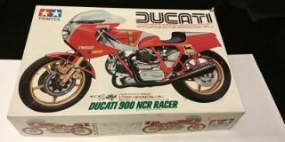 Vintage Tamiya 1983 Ducati 900ncr Racer Motorcycle Model Kit 1422 1/12th.