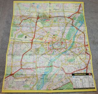 VINTAGE PAN AM AIRLINES 1972 MUNICH OLYMPICS AND CITY MAP 2