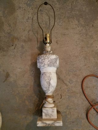 Victorian/vintage/antique Italian Marble/alabaster Table Lamp.  Absolutely.