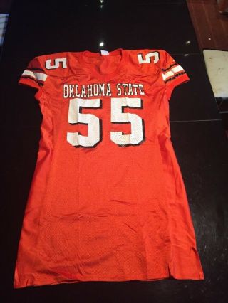 Game Worn Oklahoma State Cowboys Football Jersey 55 Sports Belle 4xl