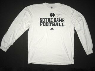 Nic Weishar Practice Worn Signed Notre Dame Fighting Irish Football Adidas Shirt