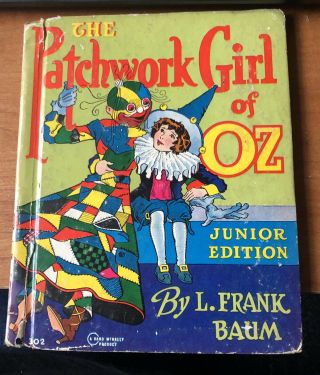1939 Book The Patchwork Girl Of Oz By L.  Frank Baum Junior Edition