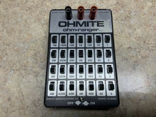 Vintage Ohmite Ohm Ranger Decade Resistance Substitution Resistor Box