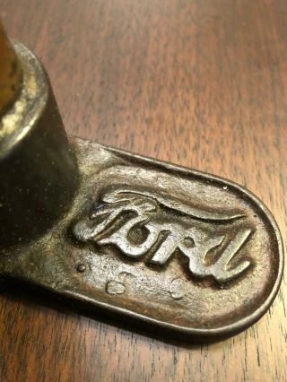 Antique Ford Script Vintage Brass Air Pump,  Model - T 3