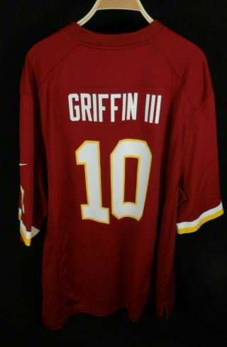 Mens Nike On Field Washington Redskins Robert Griffin Iii 10 Nfl Jersey Sz Xxl