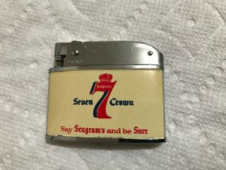 Vintage Advertising Flat Lighter Seagram 