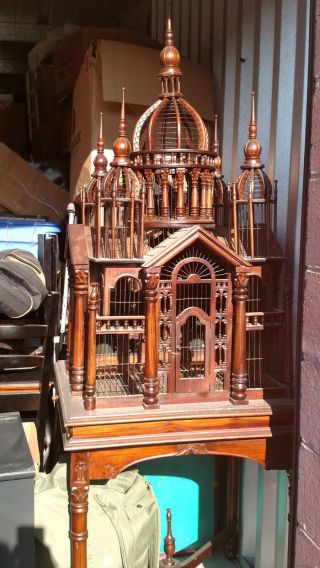 1930’s Victorian Style Antique Bird Cage And Stand (rare)