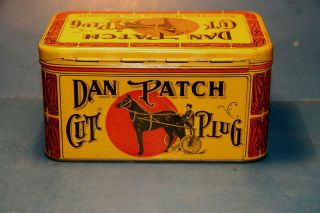 Ca 1910 / Dan Patch Cut Plug Tobacco Tin / Scotten,  Dillon Co.  Detroit
