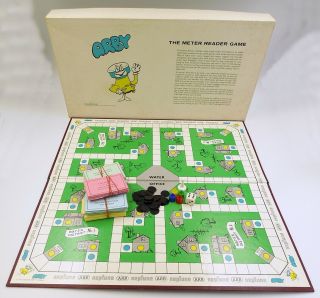 Vintage Arby: The Meter Reader Board Game (1970) By Neptune Water Meter Co
